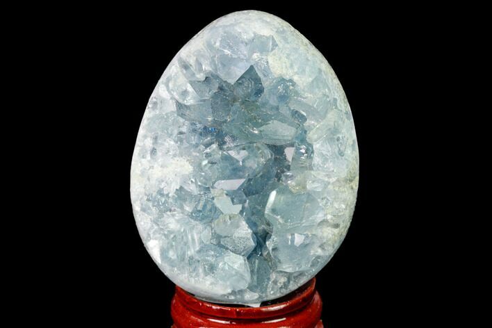 Crystal Filled Celestine (Celestite) Egg Geode - Madagascar #172680